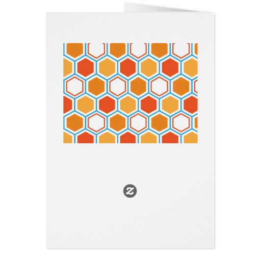 Hexagon in orange, blue and white (裏面)