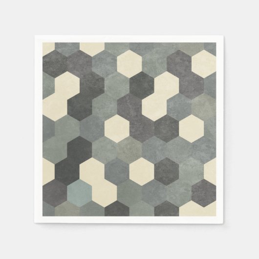 Hexagon Pattern スタンダードカクテルナプキン (正面)