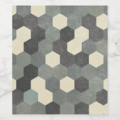 Hexagon Pattern ワインラベル (シングルラベル)