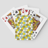 Hexagon Pattern in Yellow, Green and Blue トランプ (裏面)