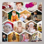 Hexagon Photo Collage ポスター (正面)