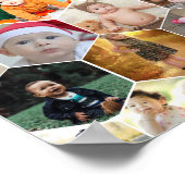 Hexagon Photo Collage ポスター (角)