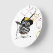 Hexagon-Pitti ラウンド壁時計 (傾斜)