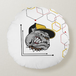 Hexagon-Pitti gespiegelt Kissen rund ラウンドクッション