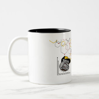 Hexagon-Pitti zweifarbige Tasse gespiegelt ツートーンマグカップ