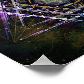 Hexagram聖幾何学シンボルhexagram ポスター (角)