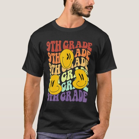 hey 9年生9年生先生新学期レトロs tシャツ (正面)