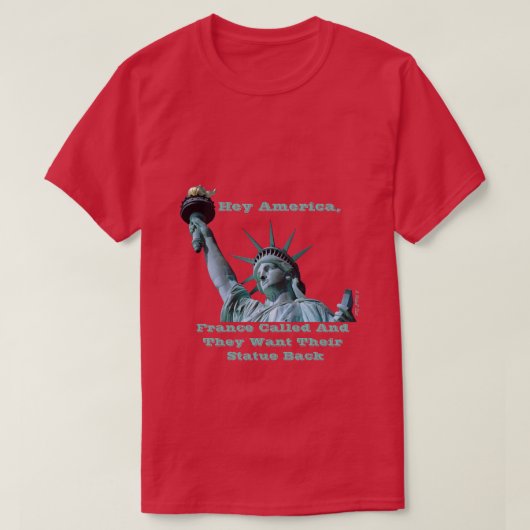 Hey America (Lady Liberty) - A MisterP Shirt Tシャツ (デザイン正面)