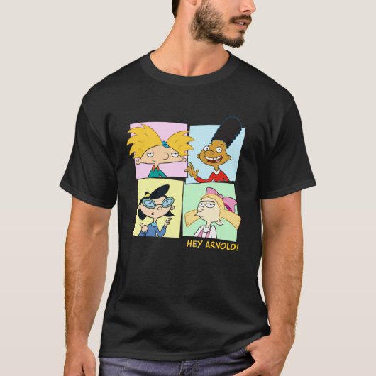 Hey Arnold Main Characters Boxed Up Portraits Tシャツ (正面)