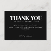 Hey Babe Black Thank You Card Discount Code サンキューカード (裏面)