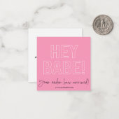 HEY BABE THANK YOU SMALL BUSINESS NOTE CARD ノートカード (正面/裏面インサイチュ)