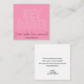 HEY BABE THANK YOU SMALL BUSINESS NOTE CARD ノートカード (正面/裏面)