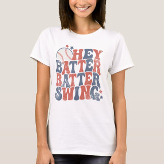Hey Batter Batter Swing Tee 野球ゲームTシャツ Tシャツ