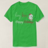 Hey Bear Happy Holidays Christmas Celebration  Tシャツ (デザイン正面)