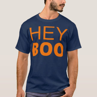 Hey Booハッピーハローウィングラフィックトリックまたはトリートホール Tシャツ