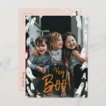 Hey Booハロウィーン幽霊フォトカード