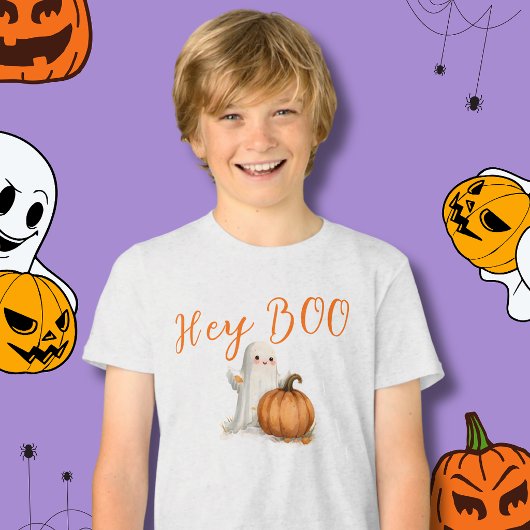 Hey BOO ゴーストパンプキン トライブレンドTシャツ