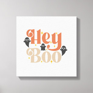 Hey Boo ボホー ハロウィン Hey Boo ゴースト キャンバスプリント