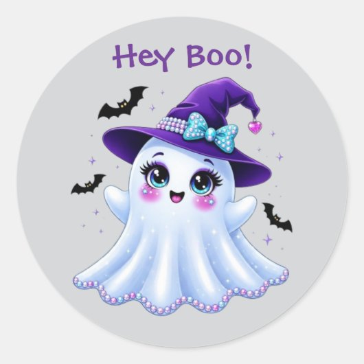 Hey Boo! ラウンドシール (正面)