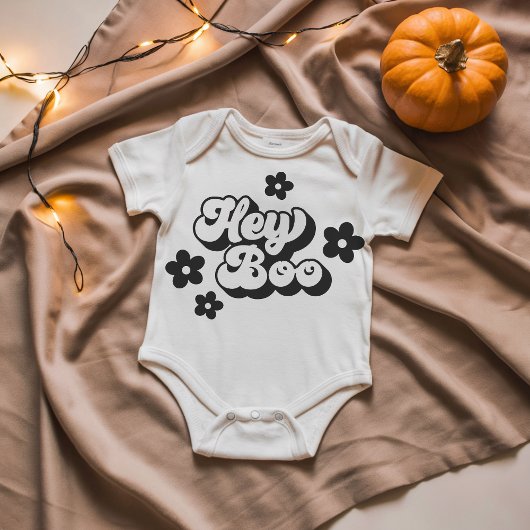 Hey Boo Baby Bodysuit – Cute Halloween Baby Outfit ベビーボディスーツ