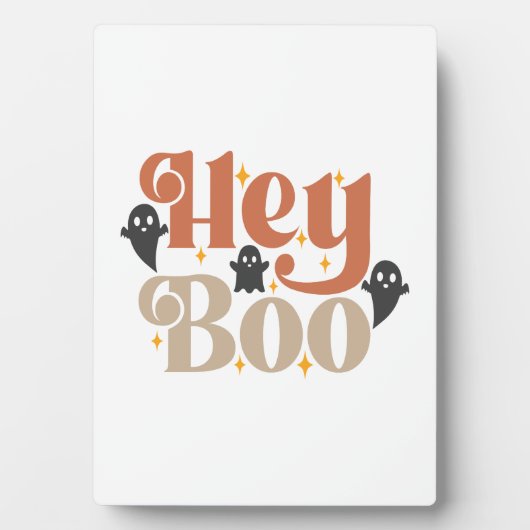 Hey Boo Boho Halloween Hey Boo Ghost フォトプラーク (正面)