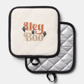 Hey Boo Boho Halloween Hey Boo Ghost 鍋敷き (正面/裏面)