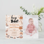 Hey Boo Brithdayハロウィーン写真 招待状 (スタンド正面)