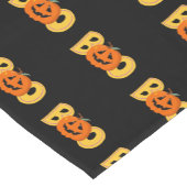 Hey Boo Cute Pumpkin Typography Drawing Art ショートテーブルランナー (コーナー)