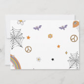 Hey Boo Groovy Halloween 6th誕生日写真 招待状 (裏面)