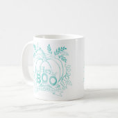 Hey BOO, Halloween Collection Teal コーヒーマグカップ (正面左)