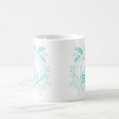 Hey BOO, Halloween Collection Teal コーヒーマグカップ (中央)