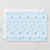 Hey Boo, invitación de Halloween azul con foto 招待状 (裏面)