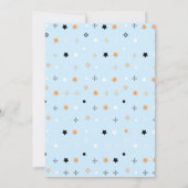 Hey Boo, invitación de Halloween azul con foto 招待状 (裏面)