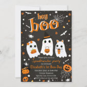 Hey Boo Spooktacular Halloween 1st Birthdayパーティー 招待状 (正面)
