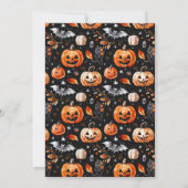 Hey Boo Spooktacular Halloween 1st Birthdayパーティー 招待状 (裏面)