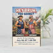 Hey Bruh! アメリカ生誕250周年BBQパーティー、面白い 招待状 (スタンド正面)