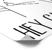 Hey Cancer F U, おもしろいCat Middle Finger, F#ck Canc ポスター (角)