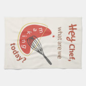 Hey Chef – Fun Kitchen Towel for Home Cooks キッチンタオル (横)