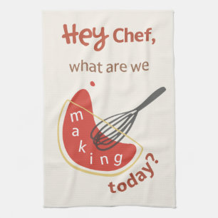 Hey Chef – Fun Kitchen Towel for Home Cooks キッチンタオル