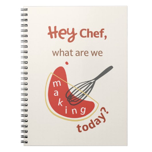 Hey Chef – Recipe Journal for Everyday Cooking ノートブック (正面)