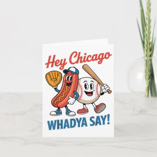 Hey Chicago Whadya Say Funny Baseball Hot Dog 4th  カード (正面)
