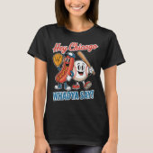 Hey Chicago Whadya Say Funny Baseball Hot Dog 4th Tシャツ (正面)