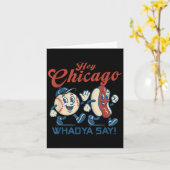 Hey Chicago Whadya Say Hot Dog Baseball Graphic カード (黄色い花)