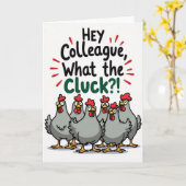 Hey Colleague What The Cluck カード (黄色い花)