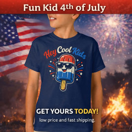 Hey Cool Kids | 7月4日 キッズ Tシャツ