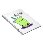 Hey Cu-Tea おもしろい Boba Tea Pun ノートブック (右側)