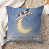 Hey Diddle Diddle Cow Over the Moon Pillow クッション (ブランケット)