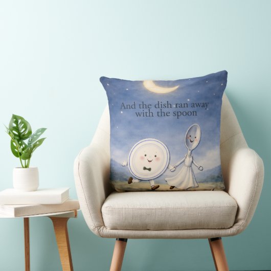 Hey Diddle Diddle Dish and Spoon Pillow クッション (椅子)