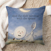 Hey Diddle Diddle Dish and Spoon Pillow クッション (ブランケット)