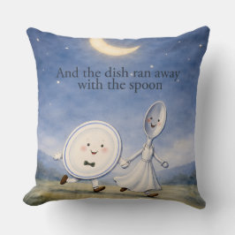 Hey Diddle Diddle Dish and Spoon Pillow クッション
